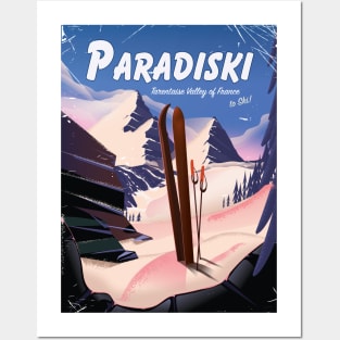 Paradiski Tarentaise Valley ski poster Posters and Art